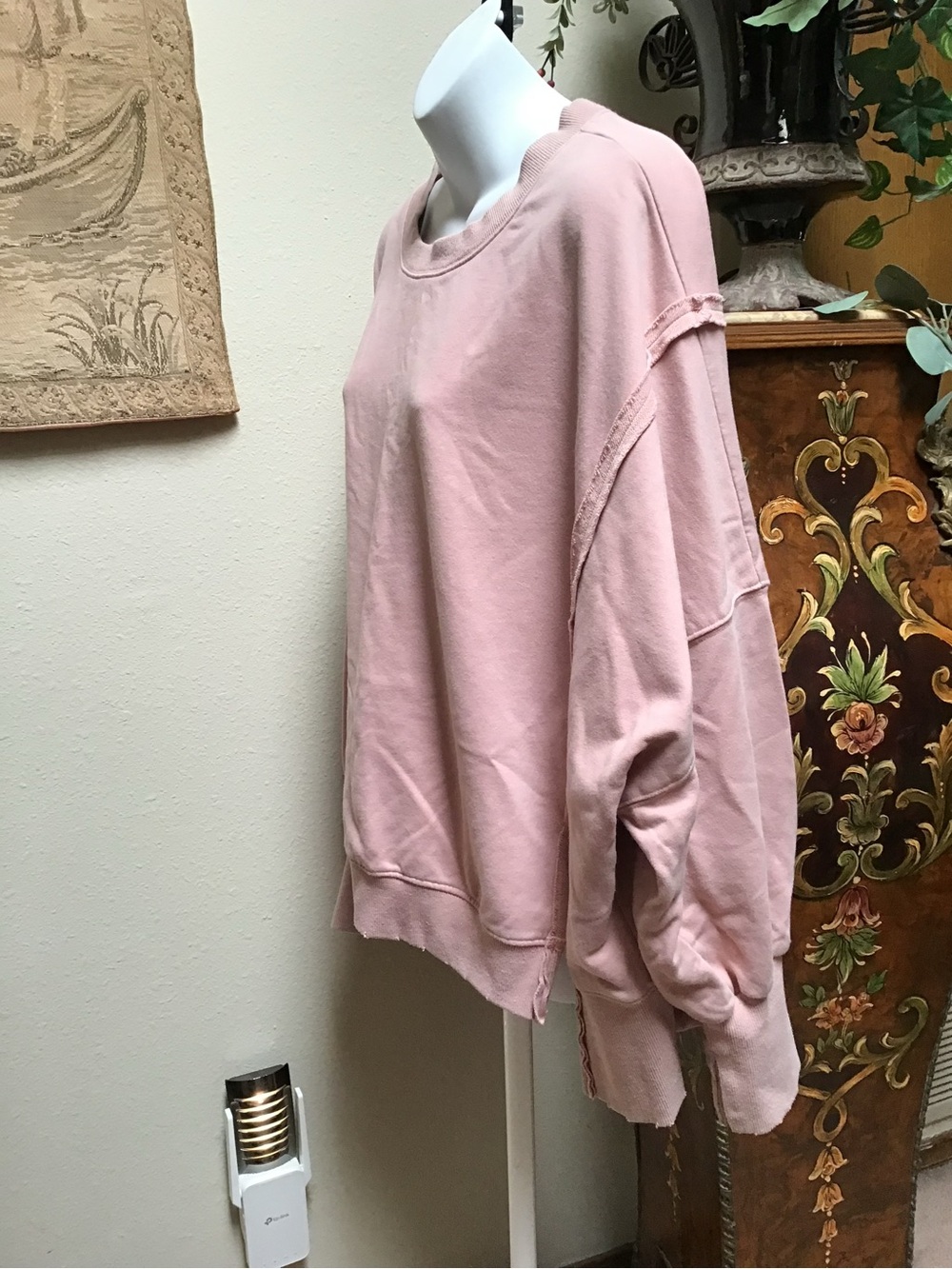 Fantastic Fawn Dusty Rose Oversized Crewneck Sweatshirt